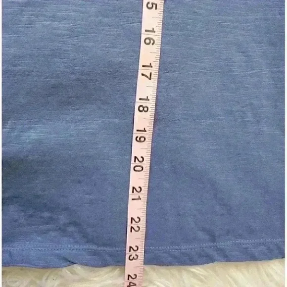 Ana a new approach blue ruffle sleeve top - Picture 6 of 7